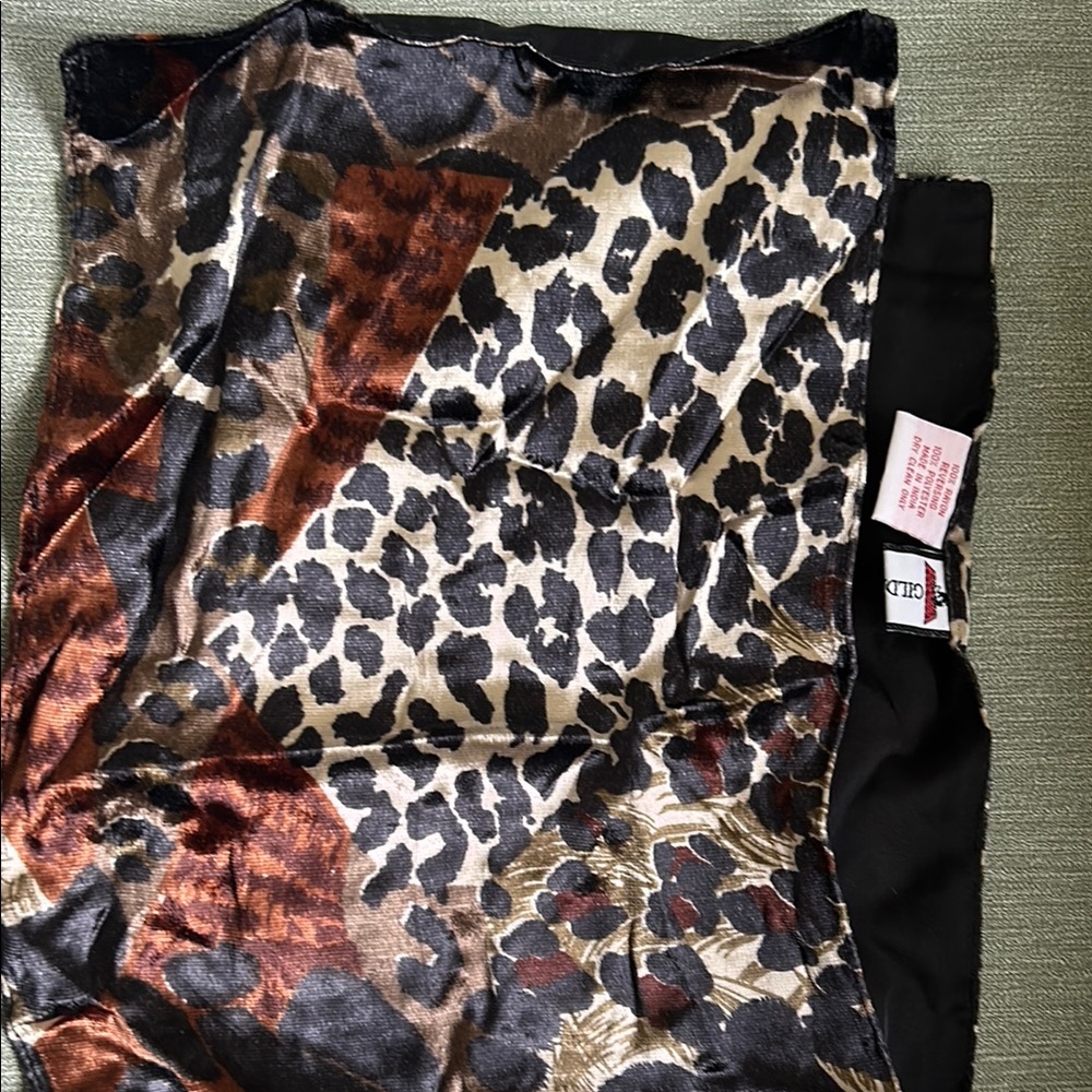 Leopard Print Silk Scarf